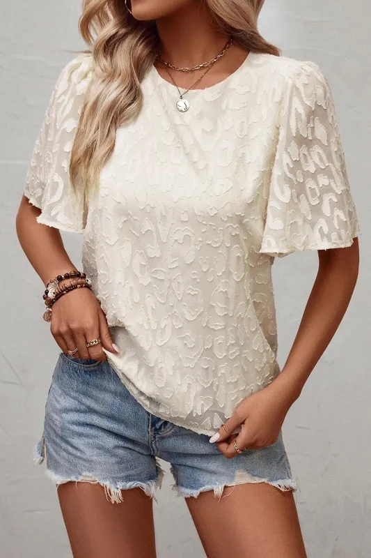 Round Neck Half Sleeve Blouse sold by Charming Charlie
