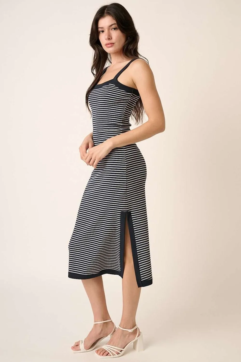 Mittoshop Contrast Striped Midi Cami Dress sold by Charming Charlie product image thumbnail 3