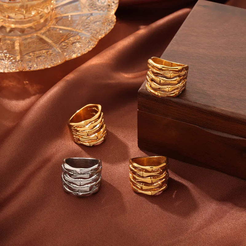 Titanium Steel Multi-Layered Ring sold by Charming Charlie