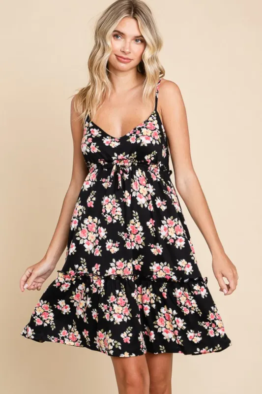 Culture Code Full Size Floral Frill Cami Dress sold by Charming Charlie