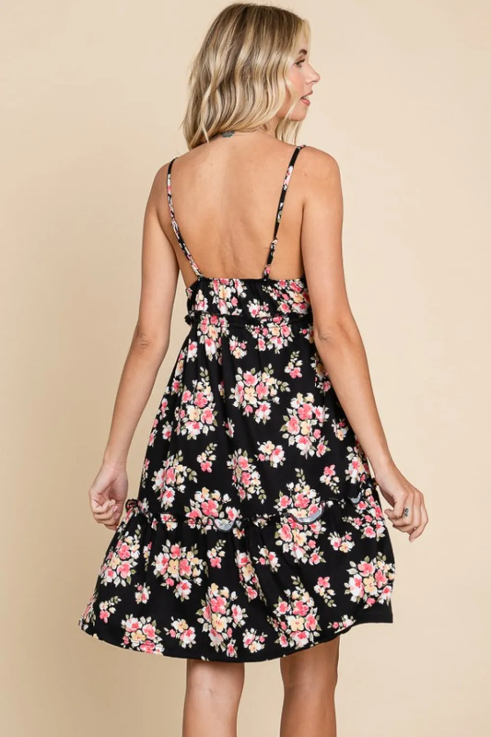 Culture Code Full Size Floral Frill Cami Dress sold by Charming Charlie product image thumbnail 2