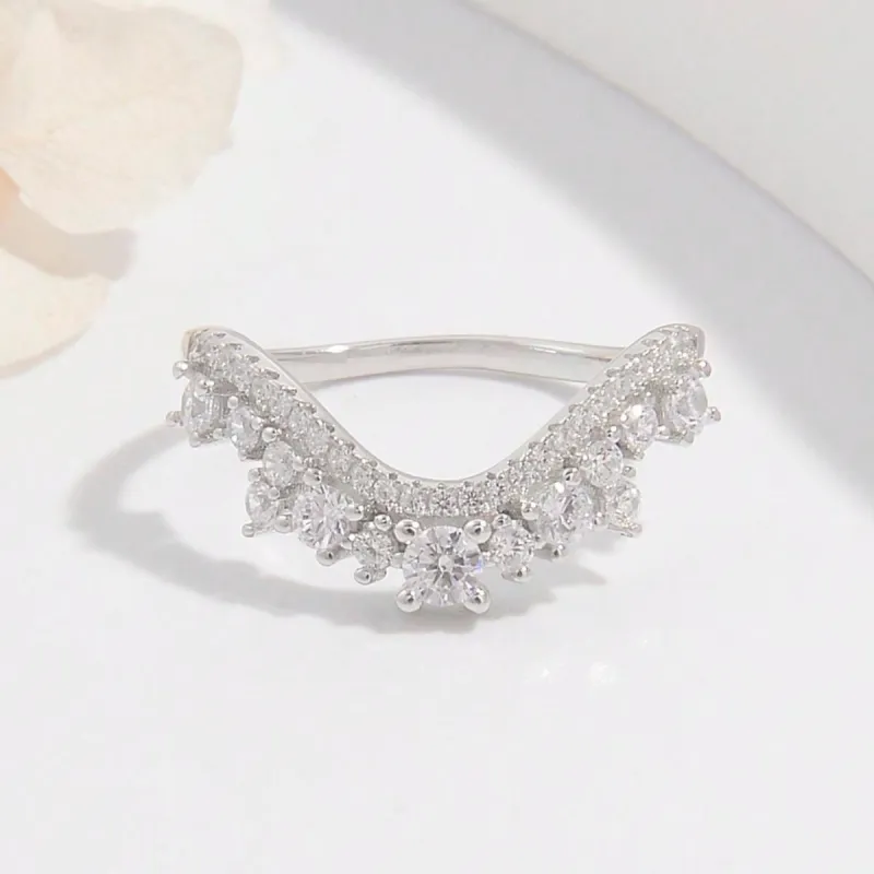 925 Sterling Silver Inlaid Zircon Ring sold by Charming Charlie
