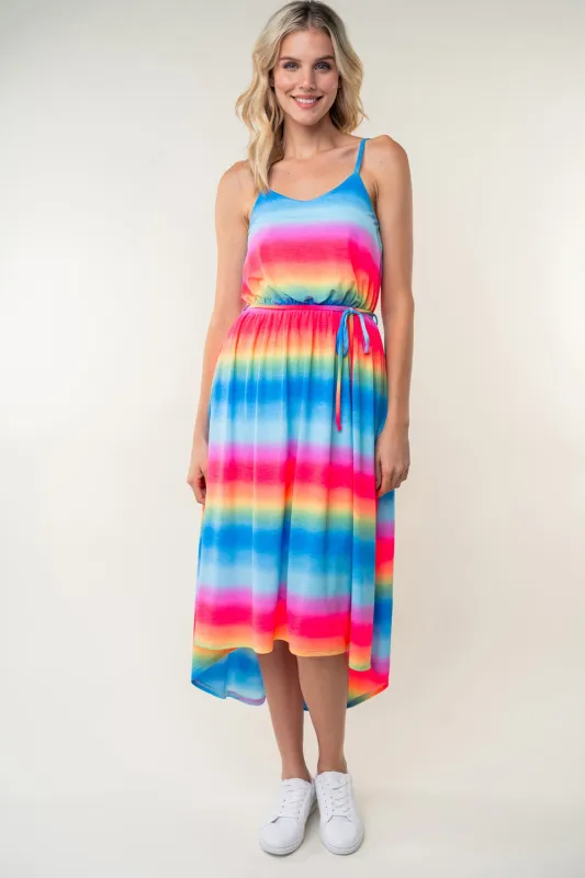 White Birch Full Size Ombre Striped Midi Cami Dress sold by Charming Charlie