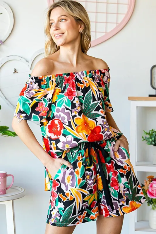 Cotton Bleu by Nu Label Floral Off-Shoulder Top sold by Charming Charlie