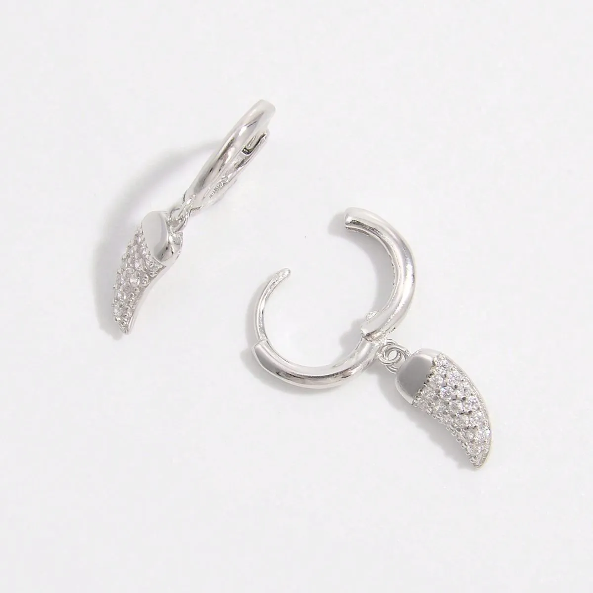 925 Sterling Silver Zircon Chili Shape Earrings sold by Charming Charlie product image thumbnail 3