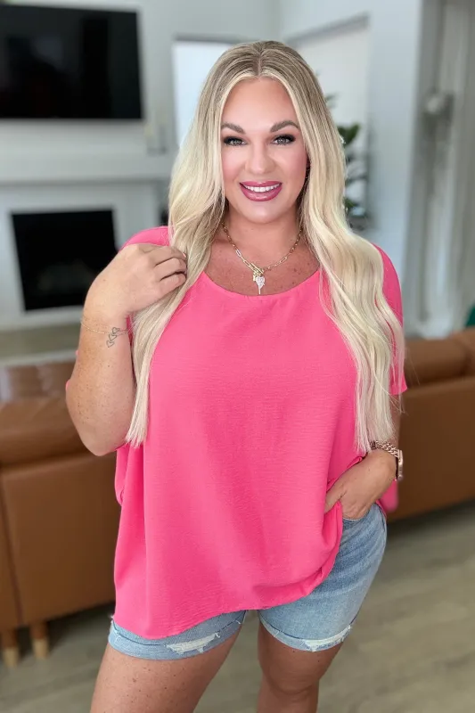 Feels Like Me Dolman Sleeve Top in Bubble Gum Pink sold by Charming Charlie