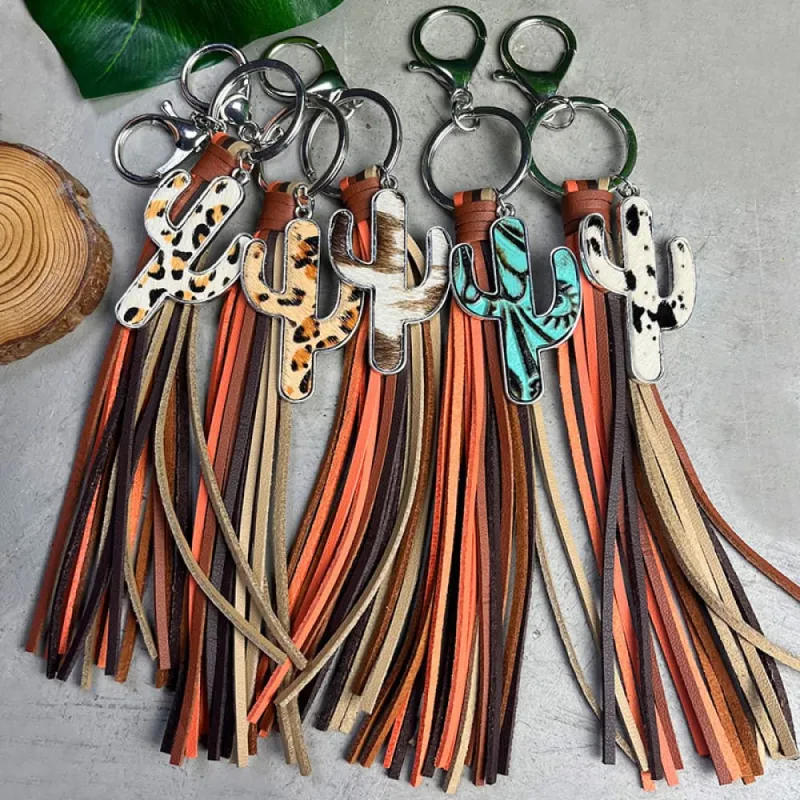 Cactus Keychain with Tassel sold by Charming Charlie