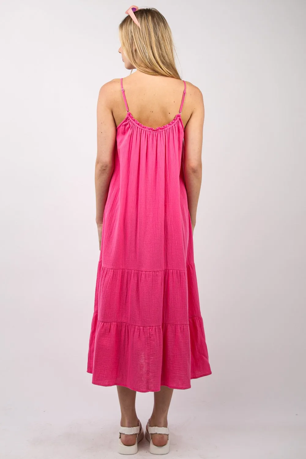 VERY J Ruffled A-Line Midi Cami Dress sold by Charming Charlie product image thumbnail 2