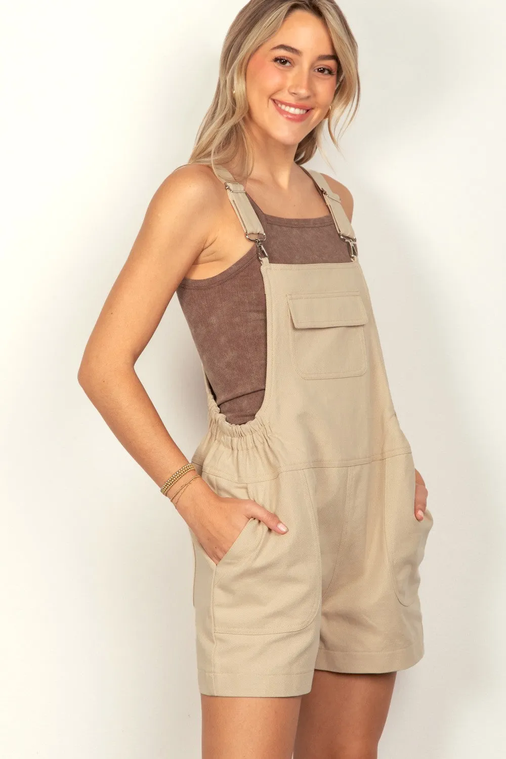 VERY J Adjustable Suspender Overalls with Pockets sold by Charming Charlie product image thumbnail 3