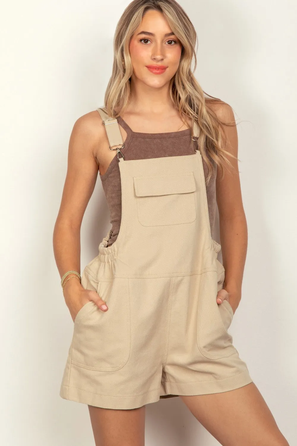 VERY J Adjustable Suspender Overalls with Pockets sold by Charming Charlie product image thumbnail 4