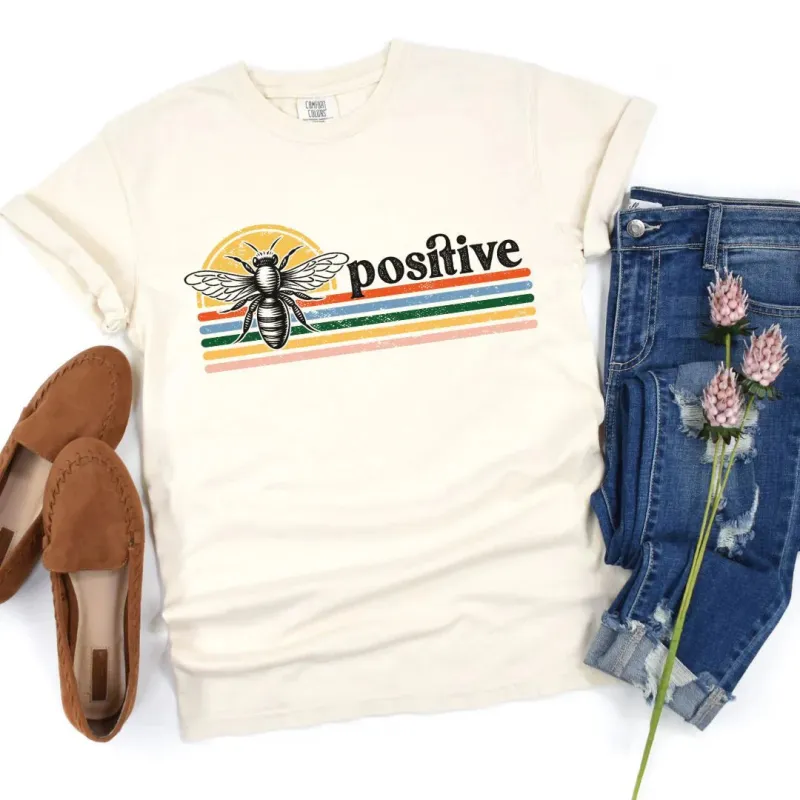 Bee Positive Graphic Tee made by Charming Charlie