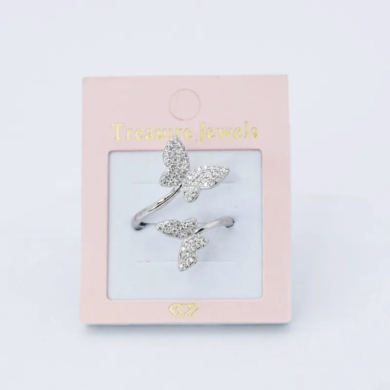 Dainty Twisted Butterfly Silver Ring sold by Charming Charlie
