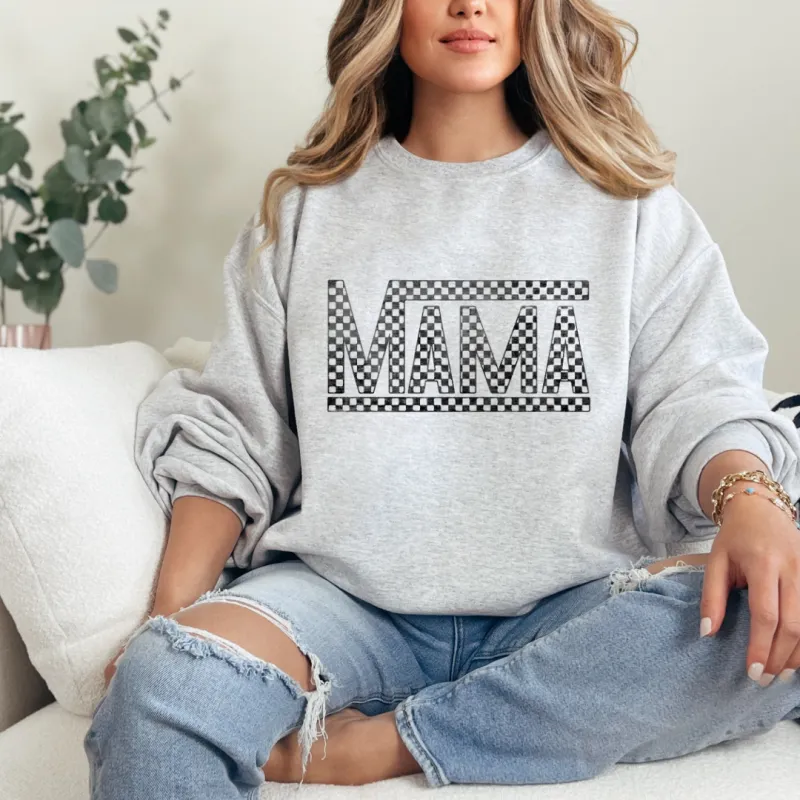 Checkered Mama Graphic Sweatshirt sold by Charming Charlie