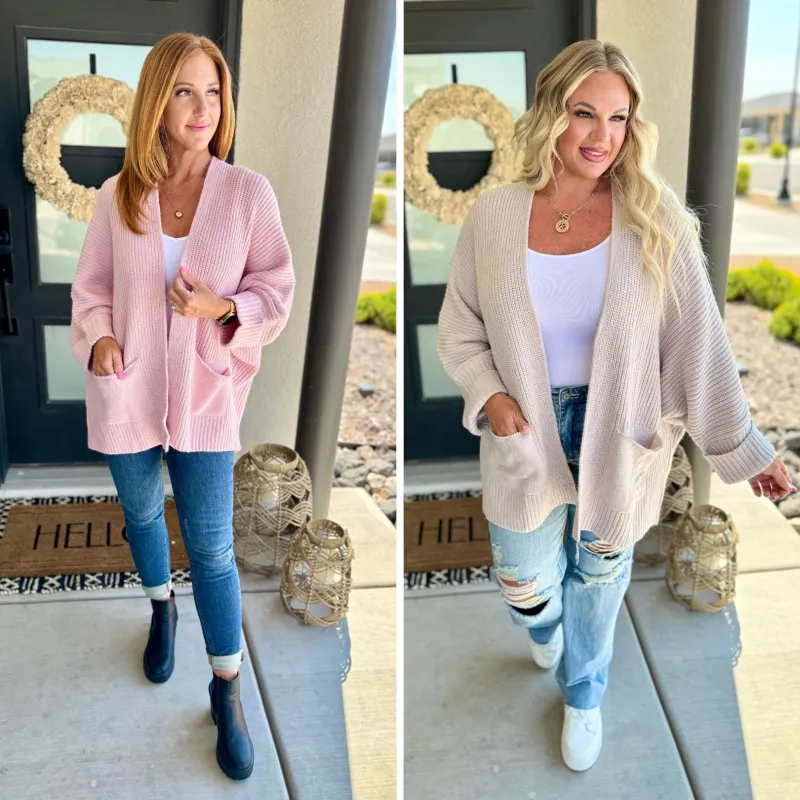 Azalea Oversized Cardigan in Two Colors sold by Charming Charlie