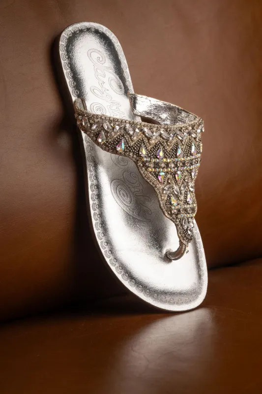 Loving U Sandals in Silver sold by Charming Charlie