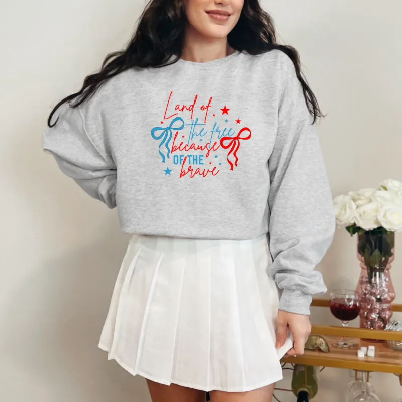 Land of the Free, Because of the Brave Graphic Sweatshirt sold by Charming Charlie