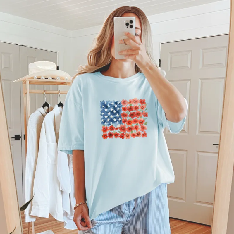 Floral Flag Graphic Tee sold by Charming Charlie