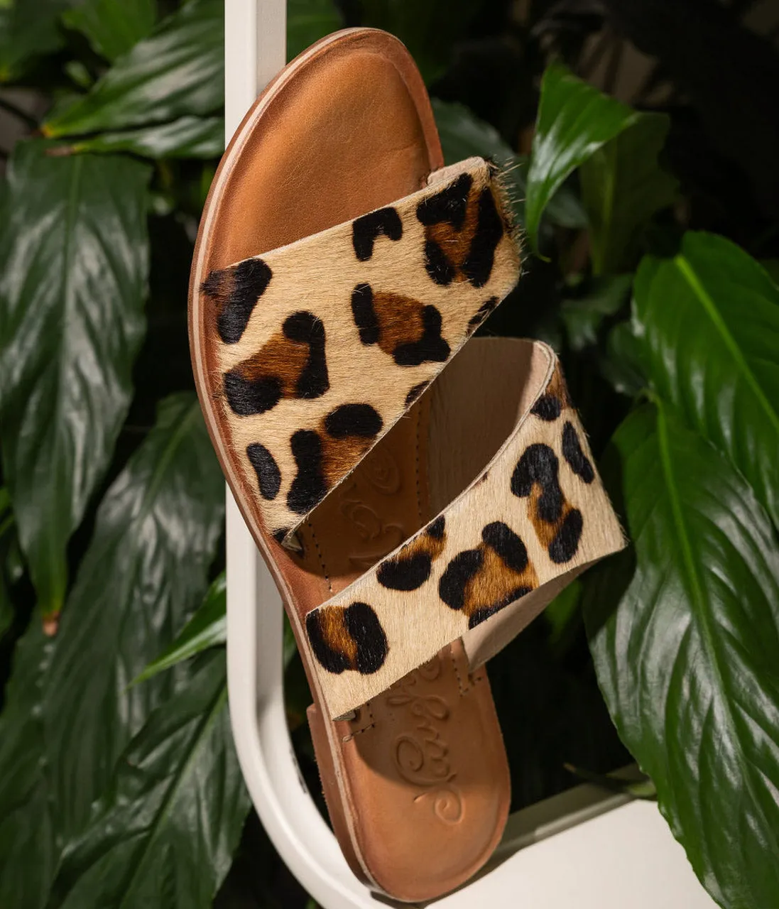 Spirited Dual Strap Slide in Leopard sold by Charming Charlie product image thumbnail 3
