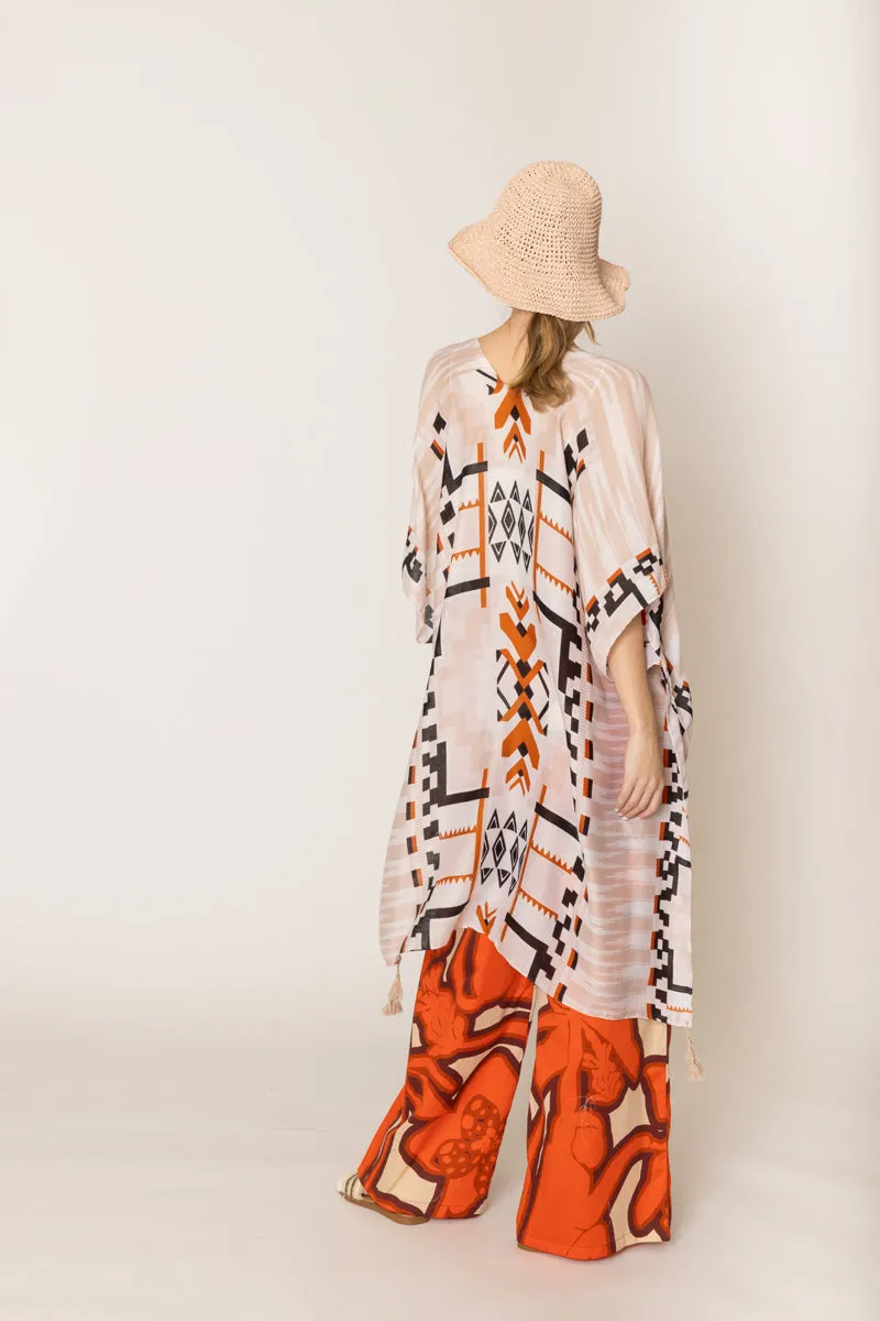 Aztec Print Kimono sold by Charming Charlie product image thumbnail 4