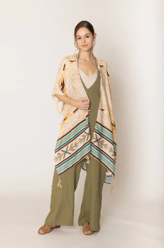 Aztec Print Kimono sold by Charming Charlie