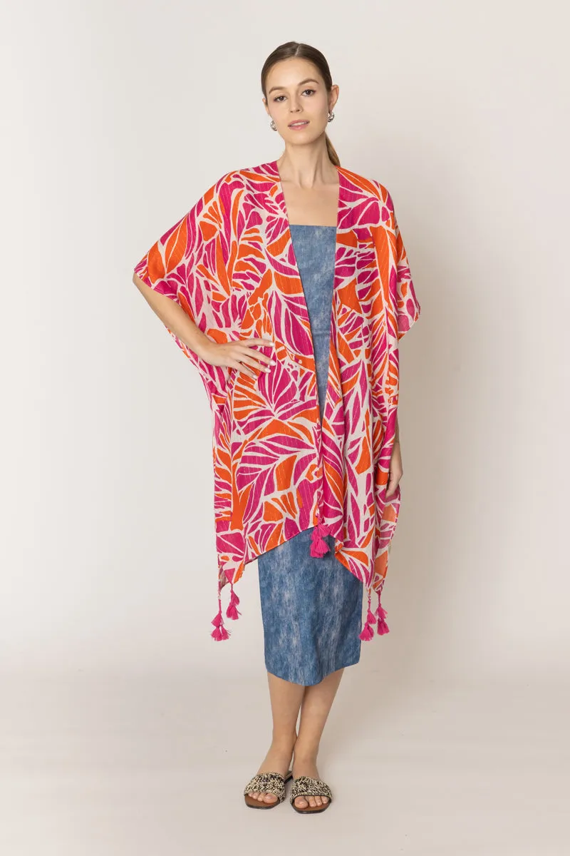 Floral Print Lurex Kimono sold by Charming Charlie product image thumbnail 2