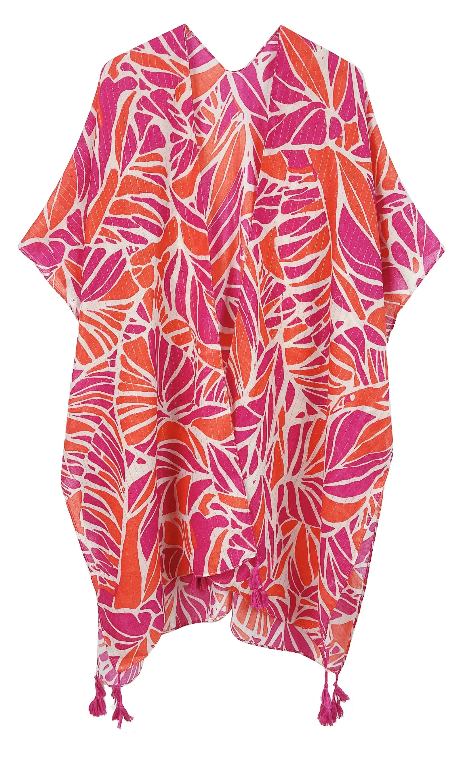 Floral Print Lurex Kimono sold by Charming Charlie product image thumbnail 5