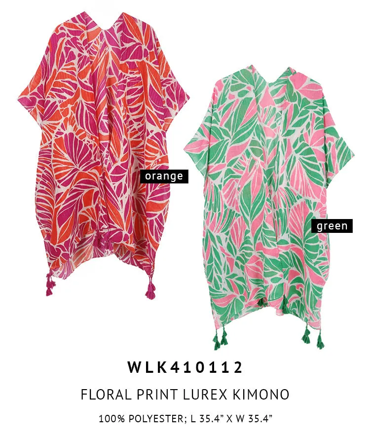 Floral Print Lurex Kimono sold by Charming Charlie product image thumbnail 3