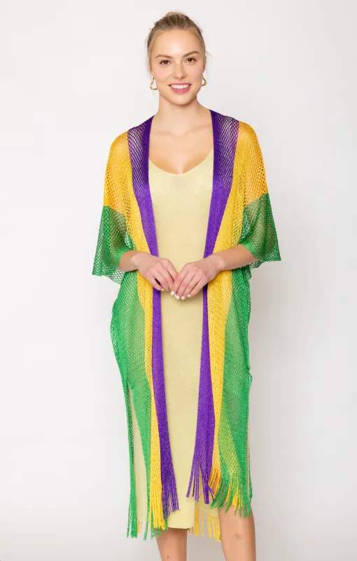 Two Tone Lurex Kimono sold by Charming Charlie