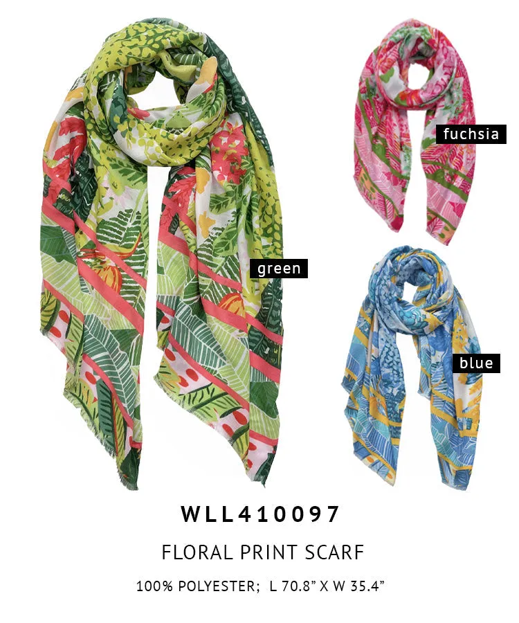 Floral Print Scarf sold by Charming Charlie product image thumbnail 4