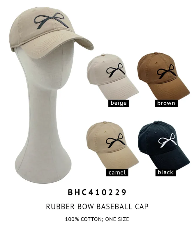 Rubber Bow Baseball Cap sold by Charming Charlie