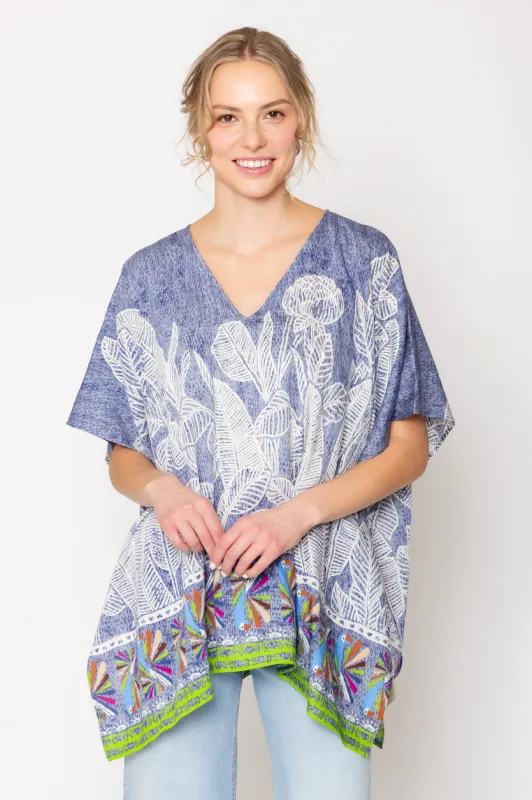Leaf Print Poncho sold by Charming Charlie
