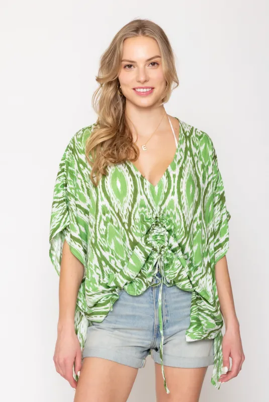 Cinch Front Ikat Poncho sold by Charming Charlie