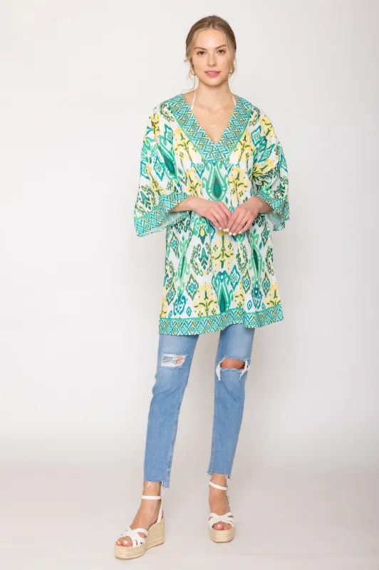 Ikat Print Poncho sold by Charming Charlie