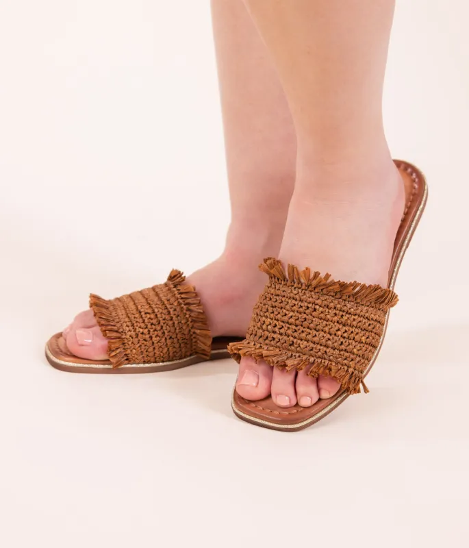 Juana Woven Sandals in Tan sold by Charming Charlie