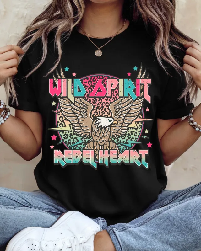 Wild Spirit Rebel Heart Graphic Tee sold by Charming Charlie