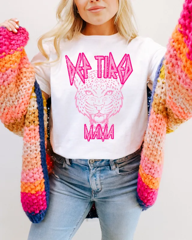 Def Tired Mama in White Graphic Tee sold by Charming Charlie