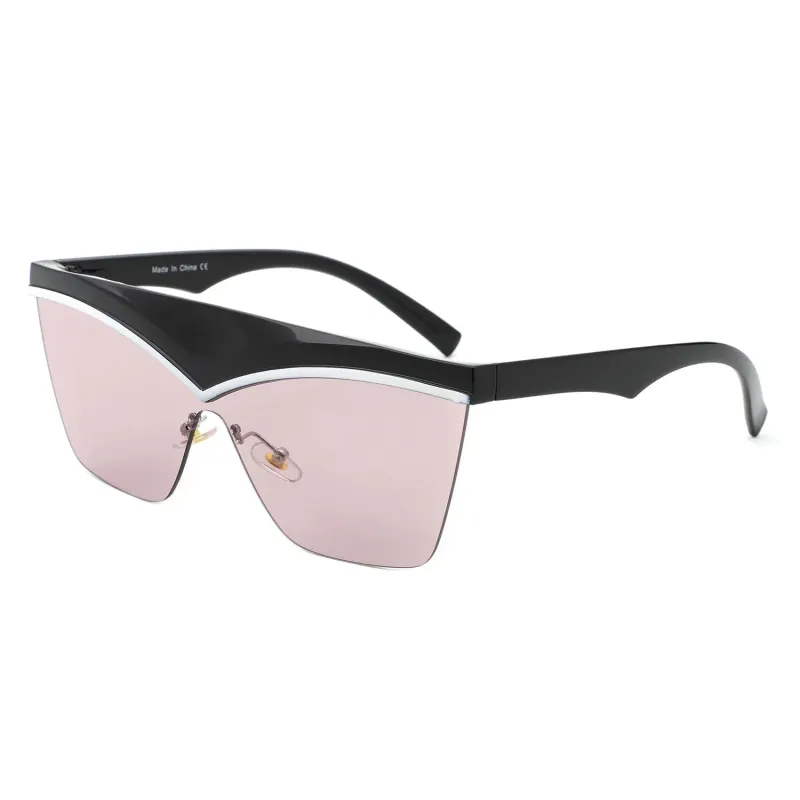 Lythia - Semi-Rimless Fashion Flat Top Sunglasses sold by Charming Charlie