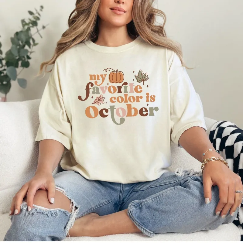 My Favorite October Graphic Tee made by Charming Charlie