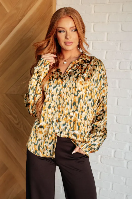 In the Willows Button Up Blouse made by Charming Charlie
