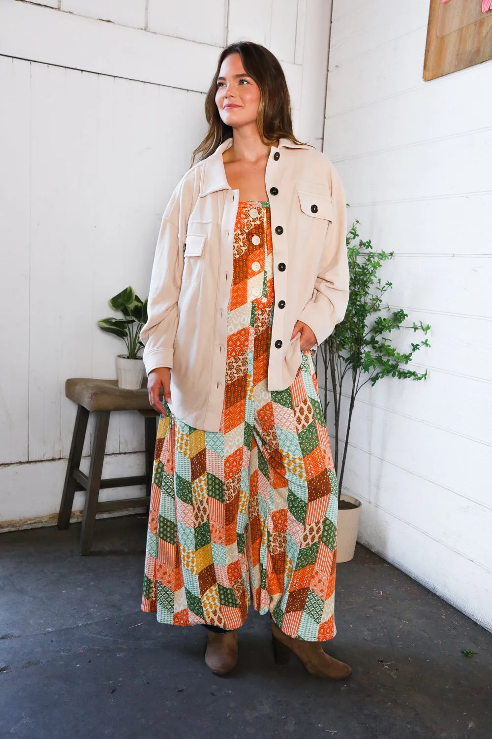 Easy Does It Patchwork Wide Leg Jumper sold by Charming Charlie product image thumbnail 4