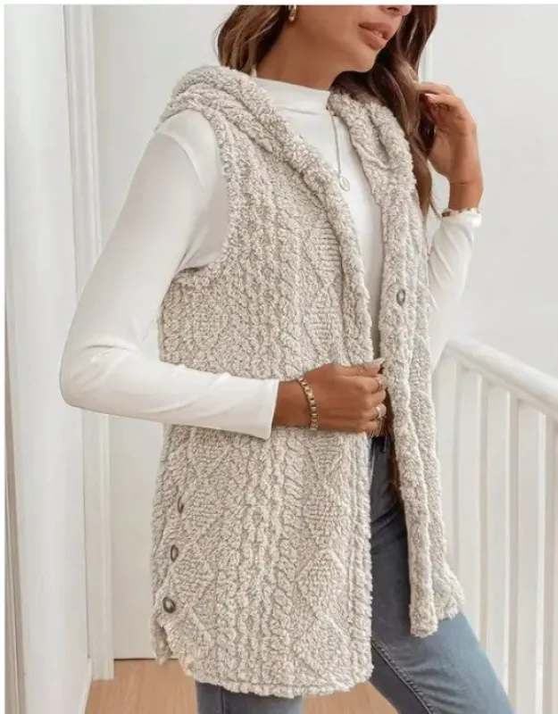 Hooded Fleece Vest made by Miss Sparkling