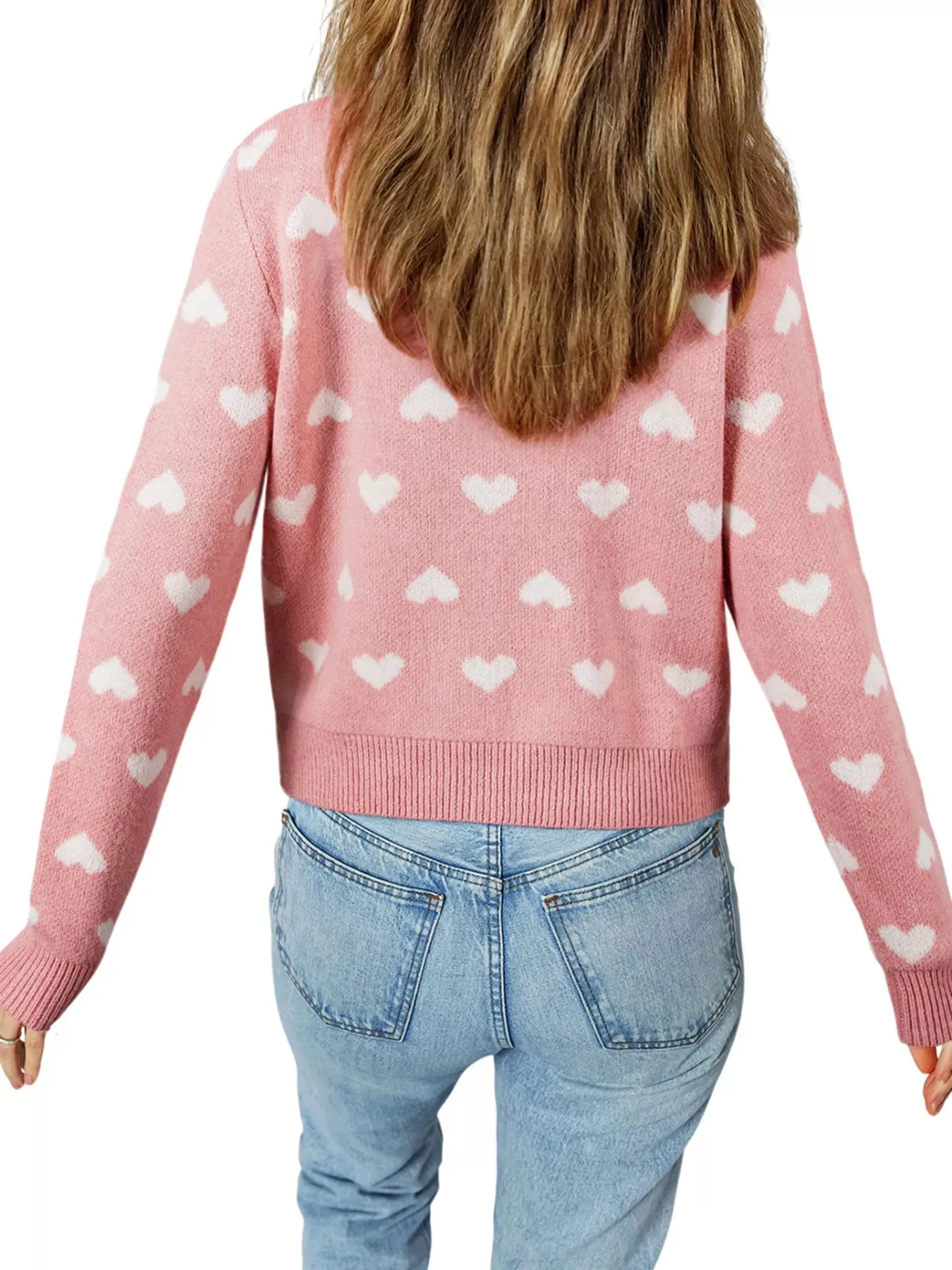 Heart Pattern Button Front Cardigan sold by Charming Charlie product image thumbnail 2