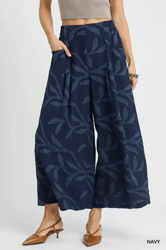 Umgee Jacquard Wide-Leg Pants sold by Charming Charlie