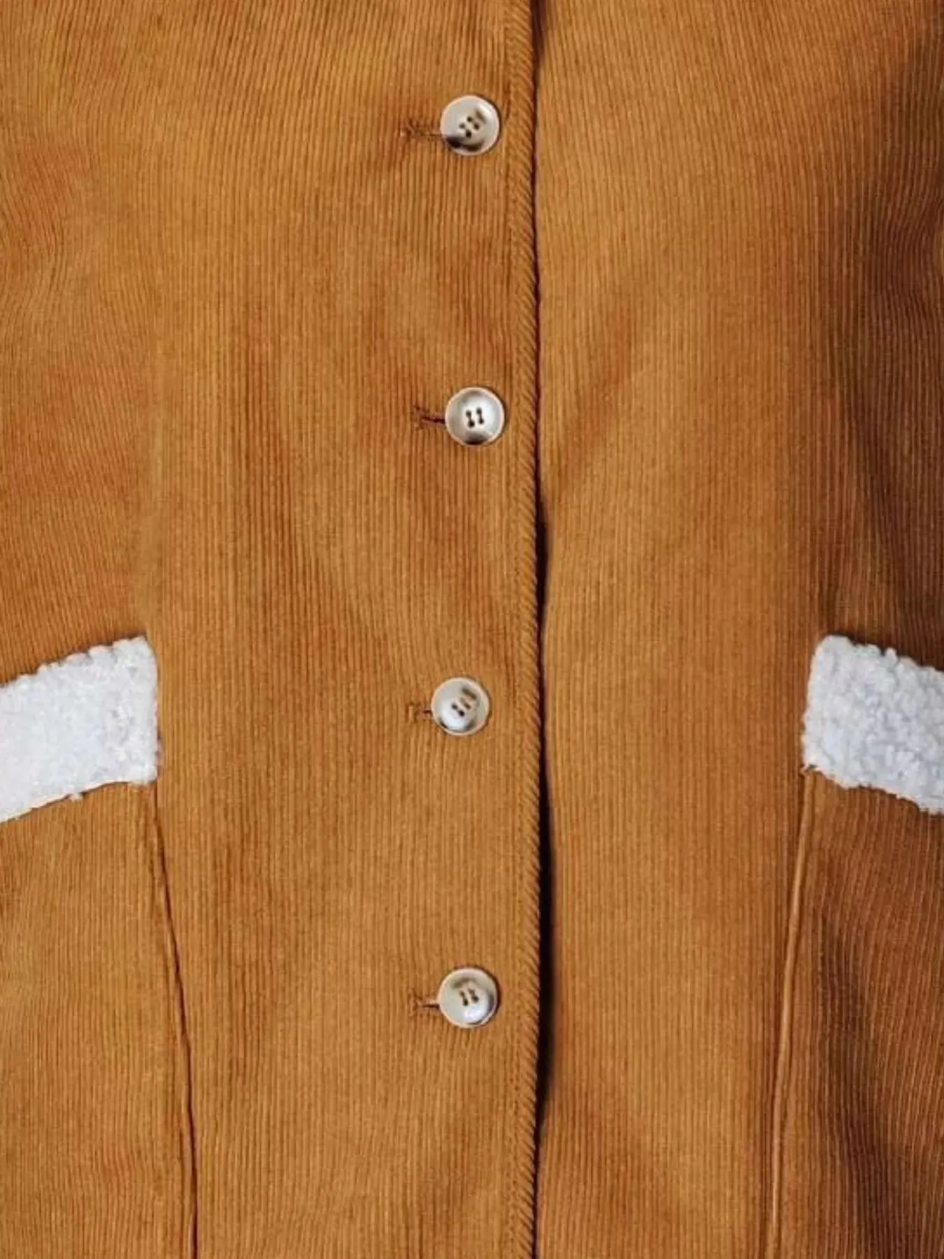 Button Up Sherpa Vest Coat sold by Charming Charlie product image thumbnail 4