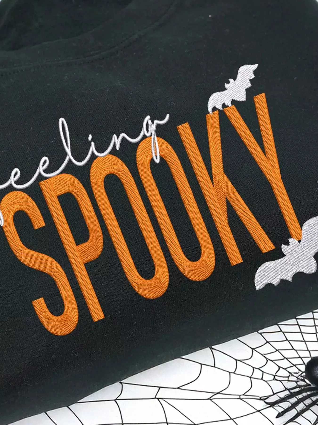 Feeling Spooky Halloween Embroidered Sweatshirt sold by Charming Charlie product image thumbnail 5