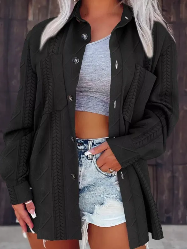 Button Up Long Sleeve Knit Outerwear sold by Charming Charlie