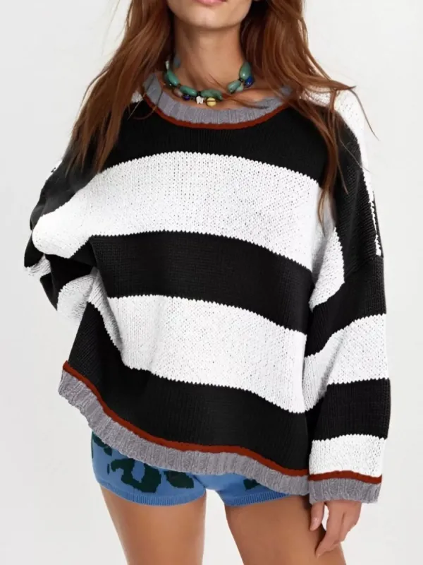 Color Block Round Neck Sweater sold by Charming Charlie