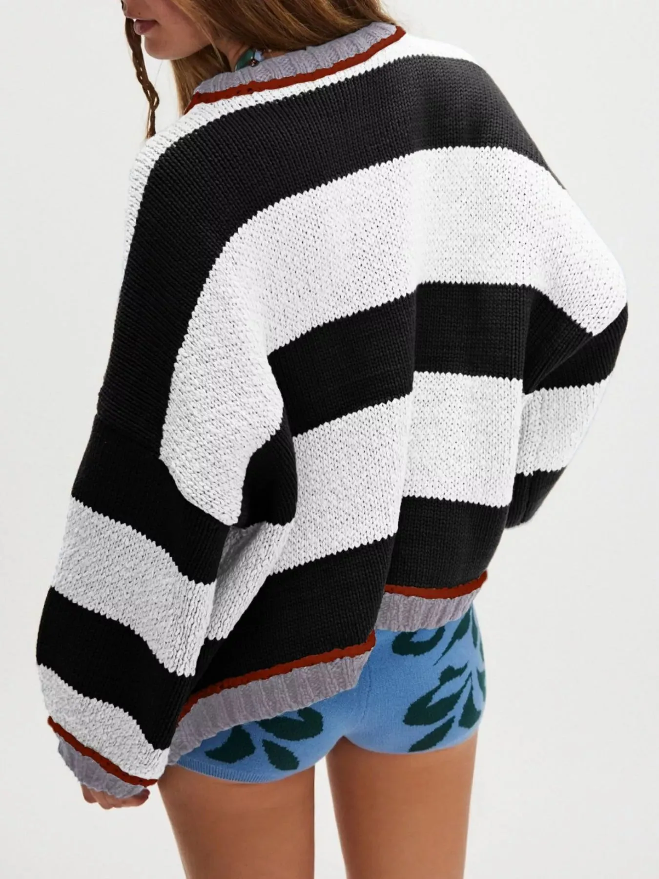 Color Block Round Neck Sweater sold by Charming Charlie product image thumbnail 3