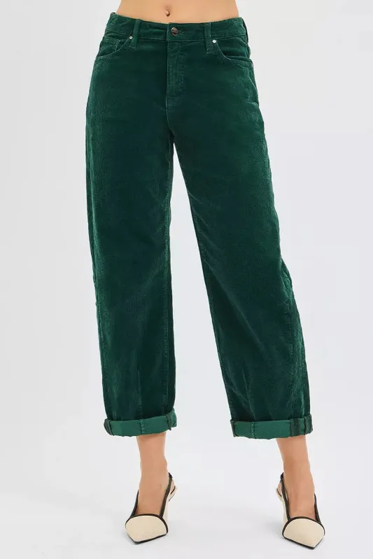 RISEN High Rise Crop Barrel Cordurory Pants sold by Charming Charlie