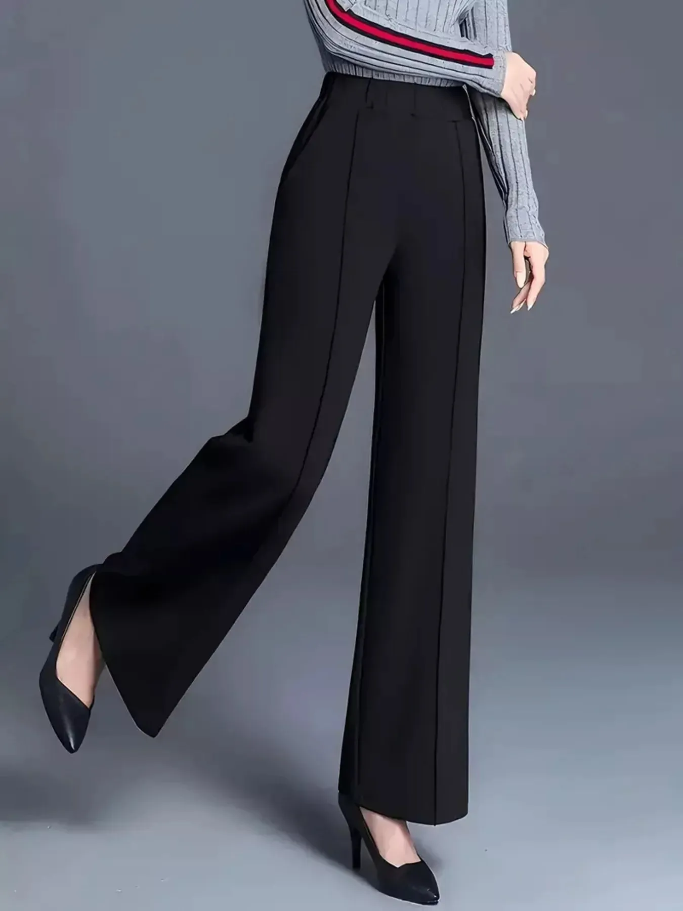 High-Waisted Wide Leg Pants sold by Charming Charlie product image thumbnail 3
